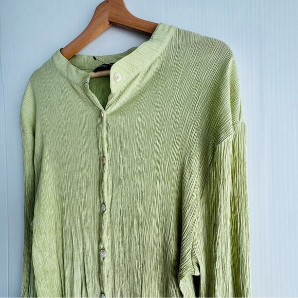 White Fox green long sleeve top size M/L button down - Picture 2 of 6